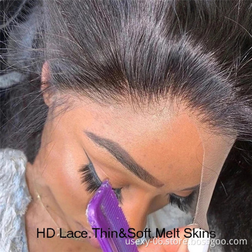 13x4 13x6 HD Lace Frontal,Film HD Transparent Swiss Lace Frontal,Hair Bundles With Lace Frontals